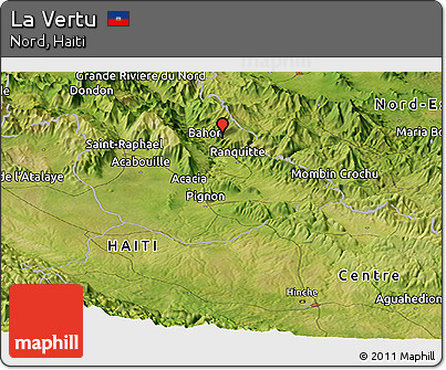 Satellite Panoramic Map of La Vertu
