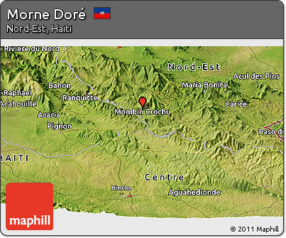 Satellite Panoramic Map of Morne Doré