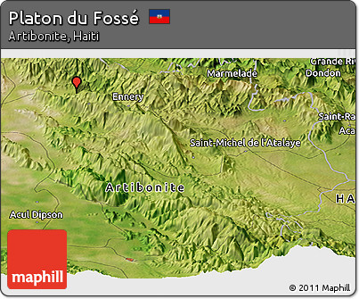 Satellite Panoramic Map of Platon Du Fossé