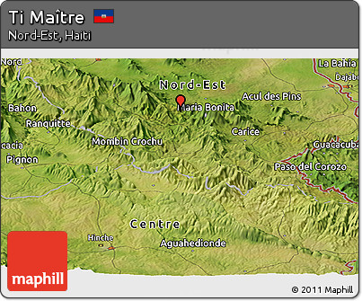 Satellite Panoramic Map of Ti Maître
