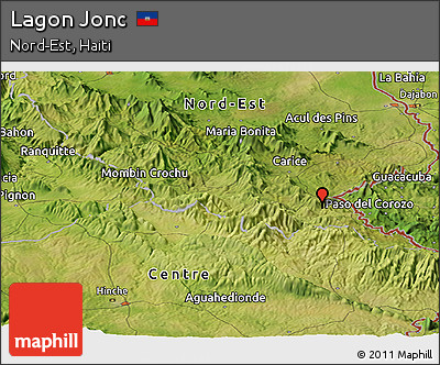Satellite Panoramic Map of Lagon Jonc