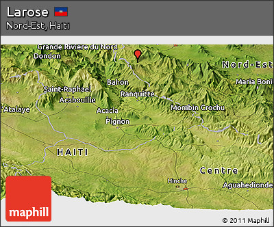 Satellite Panoramic Map of Larose