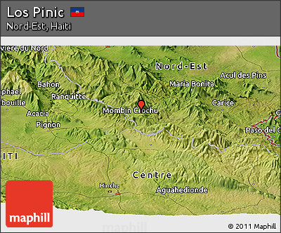 Satellite Panoramic Map of Los Pinic