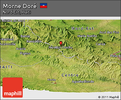 Satellite Panoramic Map of Morne Doré