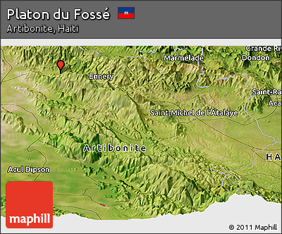 Satellite Panoramic Map of Platon Du Fossé
