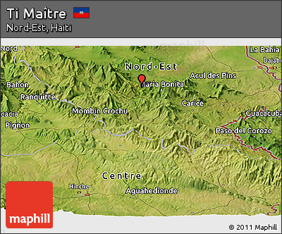 Satellite Panoramic Map of Ti Maître