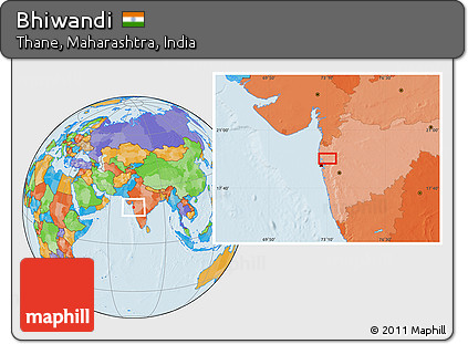 Political Location Map of Bhiwandi