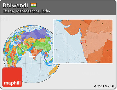 Political Location Map of Bhiwandi