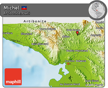 Physical 3D Map of Michel