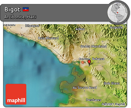 Satellite 3D Map of Bigot