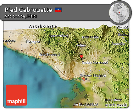 Satellite 3D Map of Pied Cabrouette