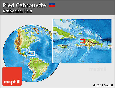 Physical Location Map of Pied Cabrouette