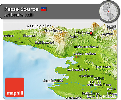 Physical Panoramic Map of Passe Source