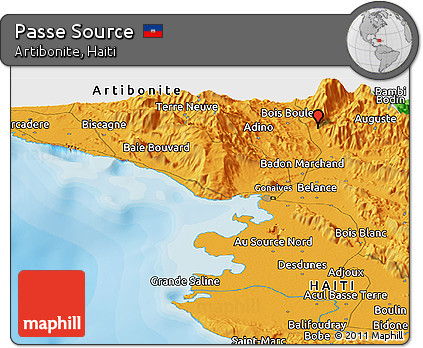 Political Panoramic Map of Passe Source