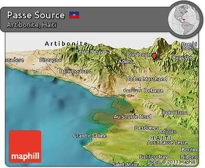 Satellite Panoramic Map of Passe Source