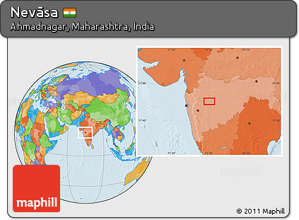 Political Location Map of Nevāsa
