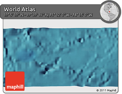 Satellite 3D Map of the Area around 19° 22' 18" N, 74° 43' 29" W