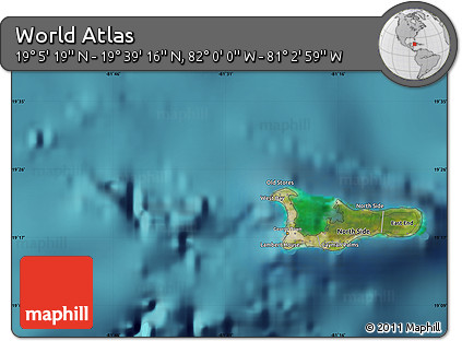 Satellite Map of the Area around 19° 22' 18" N, 81° 31' 30" W