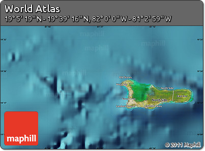 Satellite Map of the Area around 19° 22' 18" N, 81° 31' 30" W