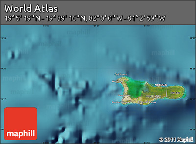 Satellite Map of the Area around 19° 22' 18" N, 81° 31' 30" W