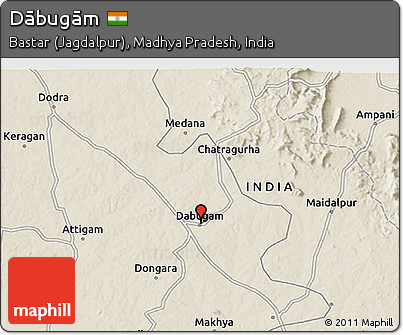 Shaded Relief 3D Map of Dābugām