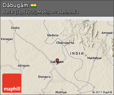 Shaded Relief 3D Map of Dābugām