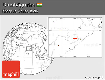 Blank Location Map of Dumbāgurha