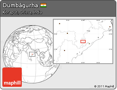 Blank Location Map of Dumbāgurha