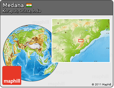 Physical Location Map of Medana