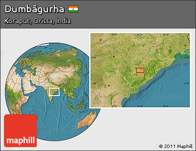 Satellite Location Map of Dumbāgurha