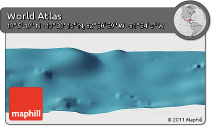 Satellite Panoramic Map of the Area around 19° 22' 18" N, 82° 22' 30" W
