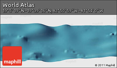 Satellite Panoramic Map of the Area around 19° 22' 18" N, 82° 22' 30" W