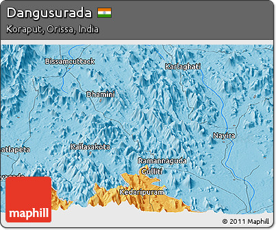 Political Panoramic Map of Dangusurada