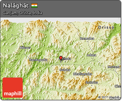 Physical 3D Map of Nalāghāt