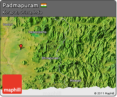 Satellite 3D Map of Padmapuram