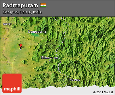 Satellite 3D Map of Padmapuram