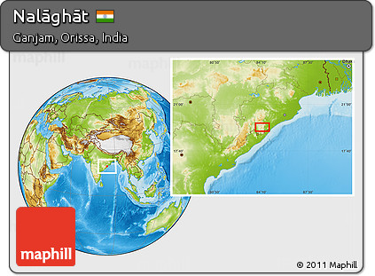 Physical Location Map of Nalāghāt