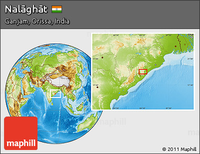 Physical Location Map of Nalāghāt