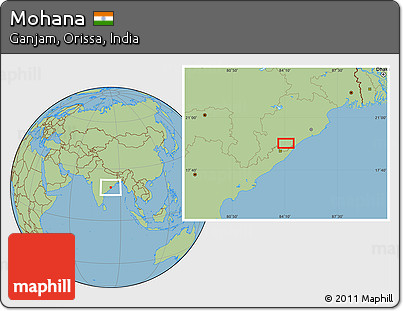 Savanna Style Location Map of Mohana