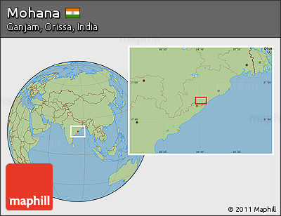 Savanna Style Location Map of Mohana