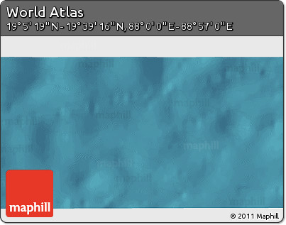 Satellite 3D Map of the Area around 19° 22' 18" N, 88° 28' 29" E