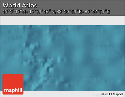 Satellite 3D Map of the Area around 19° 22' 18" N, 89° 19' 29" E