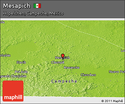 Physical Panoramic Map of Mesapich