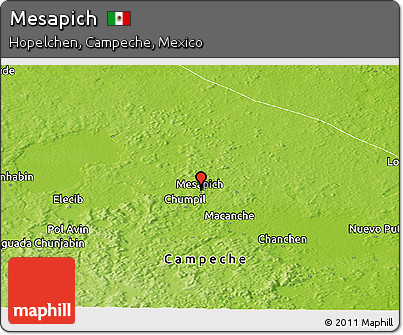Physical Panoramic Map of Mesapich