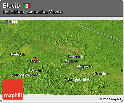 Satellite Panoramic Map of Elecib