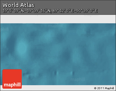 Satellite 3D Map of the Area around 19° 22' 18" N, 90° 10' 30" E