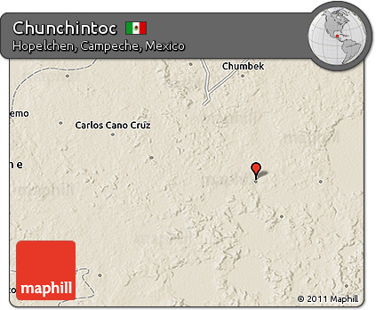 Shaded Relief 3D Map of Chunchintoc
