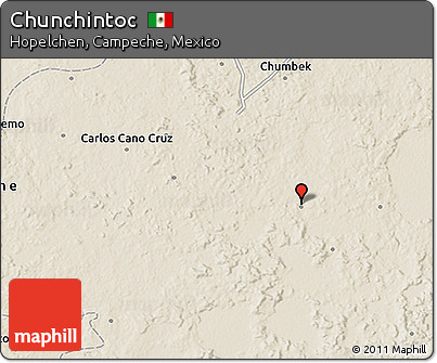 Shaded Relief 3D Map of Chunchintoc