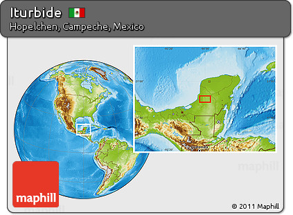 Physical Location Map of Iturbide
