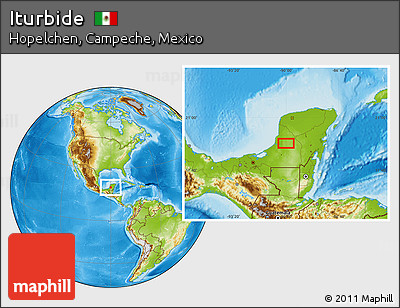 Physical Location Map of Iturbide